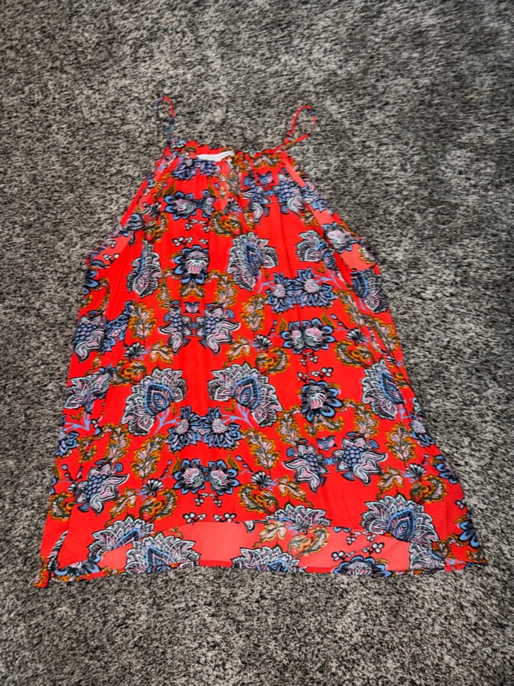 Collective Concepts Red Floral Print Halter Dress